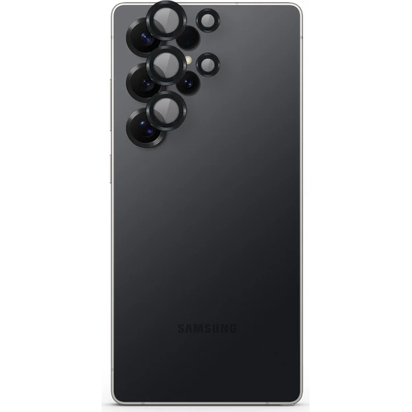 Spello hliníkové ochranné sklo na šošovky fotoaparátu pre Samsung Galaxy S26 Ultra čierne - Ochranné fólie a sklo - Hlavný obrázok