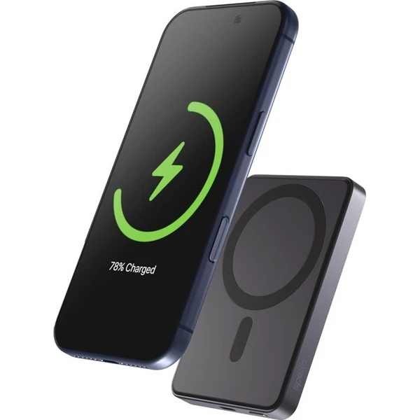 Spello ForcePack Alu 5000mAh magnetická bezdrôtová powerbanka vesmírne šedá - Powerbanky - Hlavný obrázok
