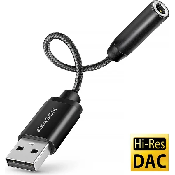 AXAGON ADA-HA USB-A na 3,5 mm Hi-Res DAC audio adaptér - Zvukové karty - Hlavný obrázok