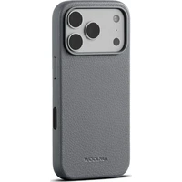 Woolnut MagSafe kožený kryt iPhone 18 Pro šedý - Puzdra