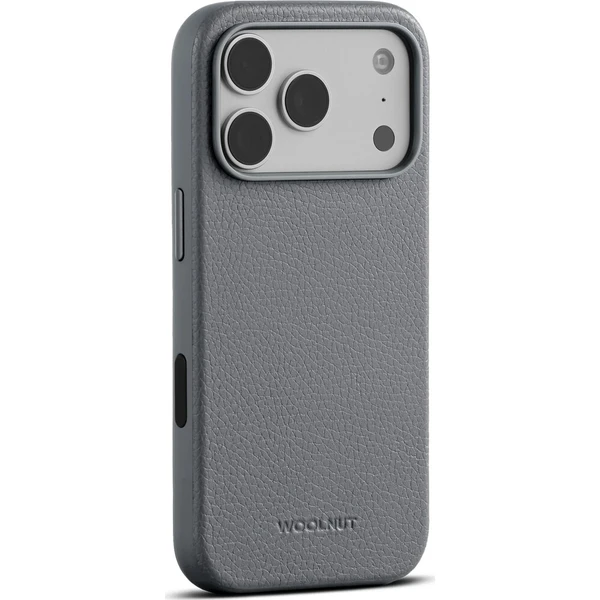 Woolnut MagSafe kožený kryt iPhone 18 Pro šedý - Puzdra - Hlavný obrázok