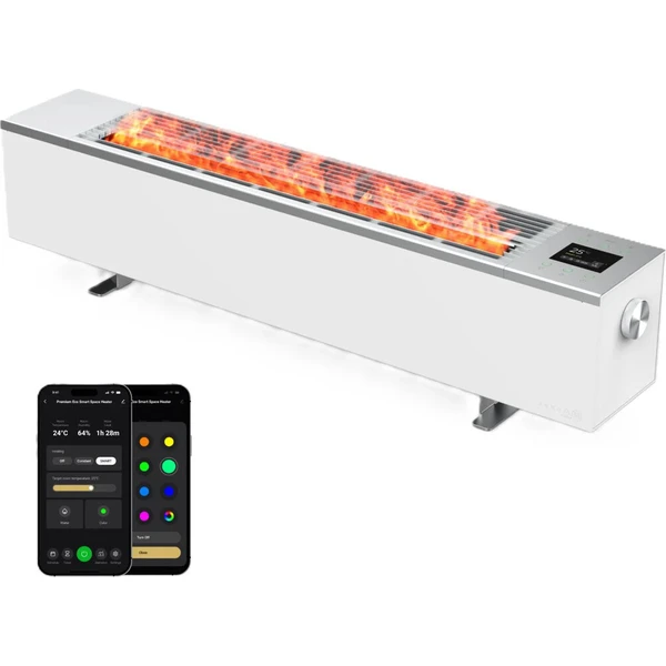 AENO FH1S chytré topení 2000W, efekt plamene bílé - Ohrievače - Hlavný obrázok