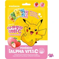 Bonbóny Pokémon s kľúčenkou - Broskyňa a jahoda s vitamínom C 33g - Cukrovinky