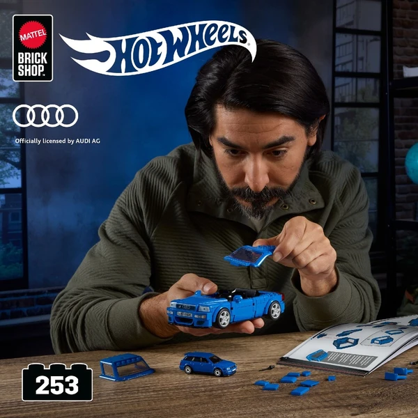 Mattel Brick Shop zostaviteľný model Hot Wheels - 94 Audi Avant RS2 (Speed Series) - Stavebnica - Obrázok d_e31a665bcb2b4b249d9535cb9c3238da