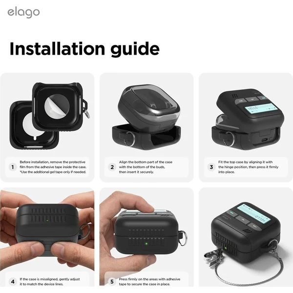 ELAGO Pager Hang Case pouzdro pro Samsung Galaxy Buds4/Buds4 Pro černé - Puzdra - Obrázok d_e3c847f35d7c4bea9fef23285e58e667