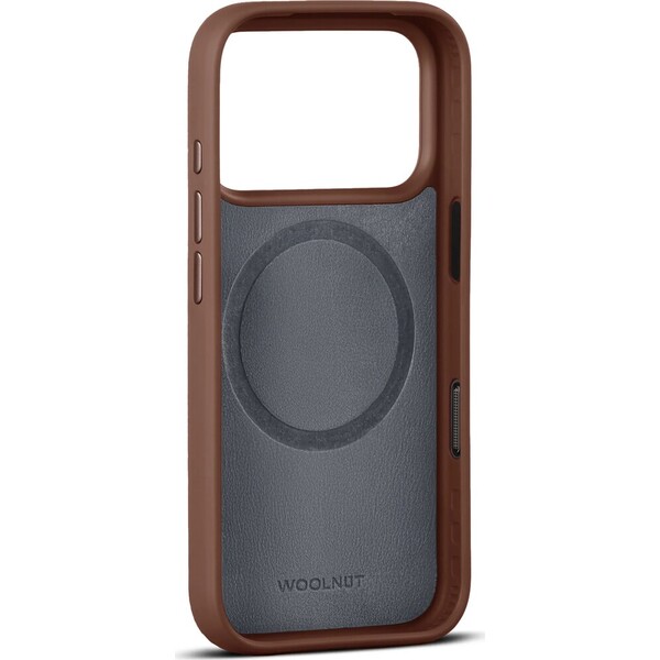 Woolnut MagSafe kožený kryt iPhone 18 Pro hnědý - Puzdra - Obrázok d_e466ef81eb0d4678804751750381a5ac
