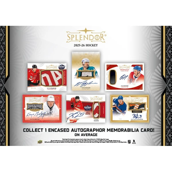 Hokejové karty 2025-26 Upper Deck Splendor Hockey Hobby Box - Hokejové karty - Obrázok d_e544a1fc45214a718a05b4699b5287f4