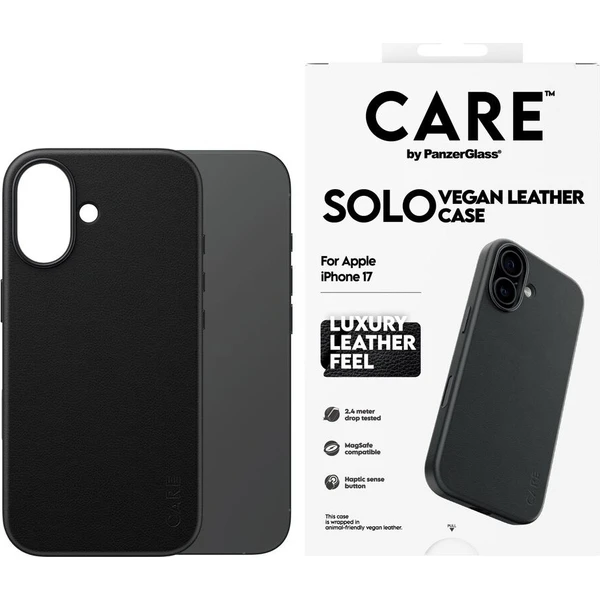 PanzerGlass® CARE SOLO MagSafe kryt z vegánskej kože iPhone 17 čierny - Puzdra - Obrázok d_e56166c01041438a8b9405d9383c794b
