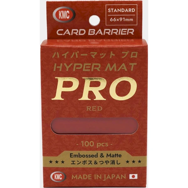 KMC Standard Sleeves - Hyper MAT PRO Red (100 obalov) - Obaly na karty - Hlavný obrázok