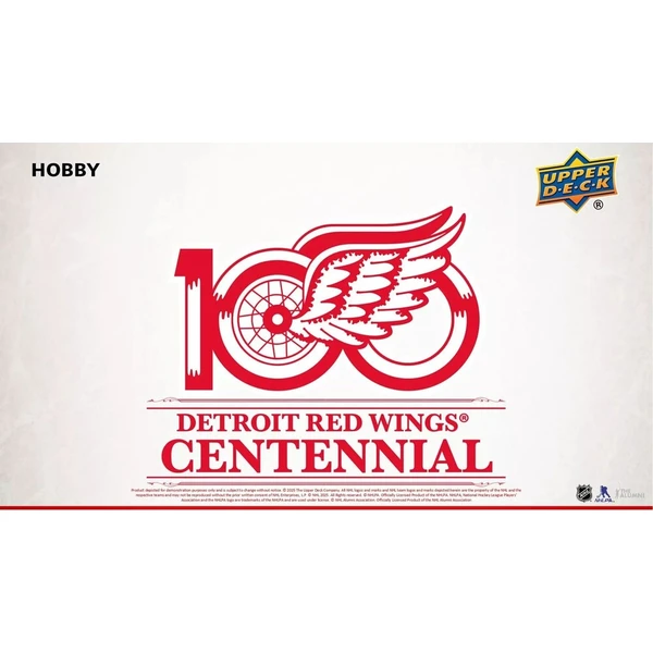 Hokejové karty 2025-26 Upper Deck Detroit Red Wings Centennial Hobby Box - Hokejové karty - Obrázok d_e76794408eb245f188d5e39309613b60