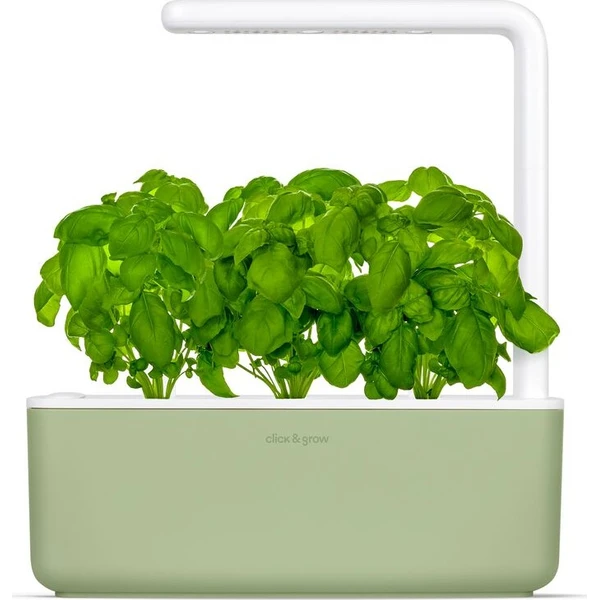 Click and Grow Smart Garden 3 šikovný kvetináč + 3ks kapsúl so semienkami bazalky šalviovo zelený - Kvetináče - Hlavný obrázok