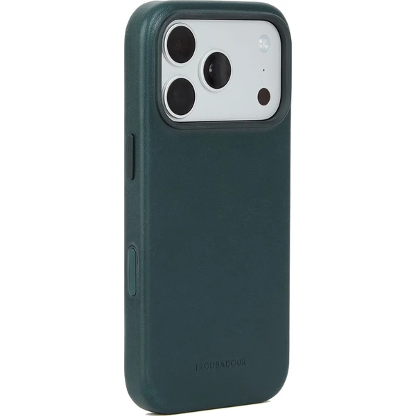 Troubadour Full Leather MagSafe kožený kryt iPhone 17 Pro/iPhone 18 Pro Obsidian Green - Puzdra - Hlavný obrázok