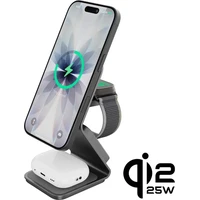 Cubenest SQ314 Qi2.2 (MagSafe) 3v1 nabíjačka (35W) sivá - Nabíjačky