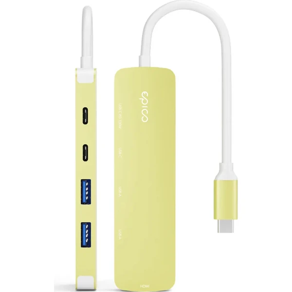 Epico UltraHub 5in1 Slim Alu USB-C Hub EH15 | 100W USB-C PD | 2× USB-A, 2× USB-C, 1× HDMI | Sladené - USB huby - Obrázok d_ea4b955360e349f4802e7101c7310d52