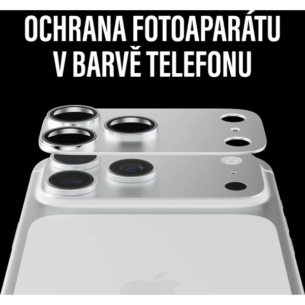 PanzerGlass FENDER hliníková ochrana fotoaparátu iPhone 18 Pro Silver - Ochranné fólie a sklo - Obrázok d_ea9d056728734a3eb6d013555e20f464