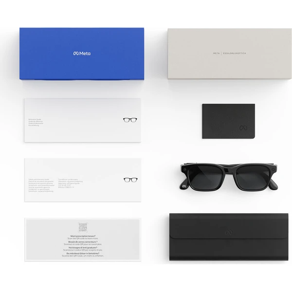 Meta Glasses Adventurer – Klasický čierny rám, sivé polarizačné sklá, štandardný a nastaviteľný most - AR okuliare - Obrázok d_eae8aec073504b588947fd00c80d84a1
