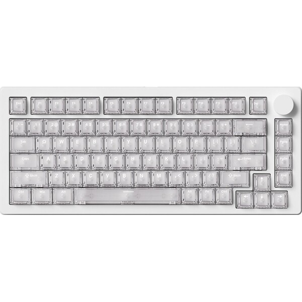 E-shop Akko MonsGeek M1 V5 HE Akko AstroAim bezdrôtová herná klávesnica (US) biela priehľadná