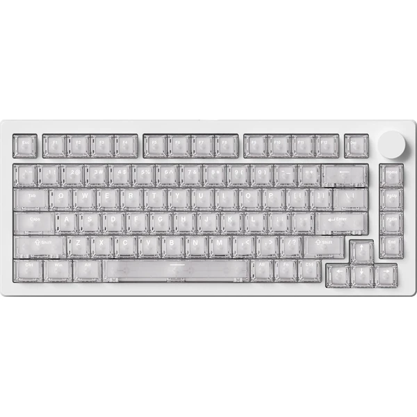 Akko MonsGeek M1 V5 HE Akko AstroAim bezdrôtová herná klávesnica (US) biela priehľadná - Klávesnice - Hlavný obrázok