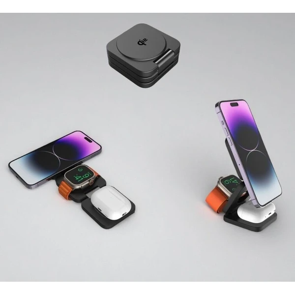 Cubenest EQ310 Qi2 3v1 skladacia bezdrôtová magnetická nabíjačka sivá - Nabíjačky - Obrázok d_ed1ba822d00547e3b55adb2ed9661899