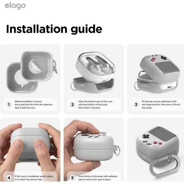 ELAGO Retro GameBoy púzdro Samsung Galaxy Buds4/Buds4 Pro svetlo šedé - Puzdra - Obrázok d_ee773d3ef0bf4980811f79ccbbee9d8d