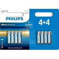 Philips LR03E8B/10 Ultra Alkaline 8x AAA batérie - Batérie