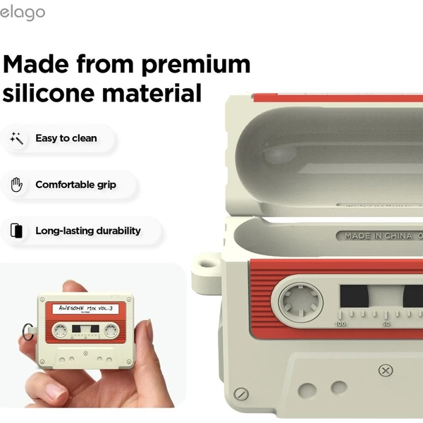 ELAGO Cassette TAPE puzdro AirPods Pro 3 béžové - Puzdra - Obrázok d_ef7cb1f6a3dc4b5189ef8c971f43beb1