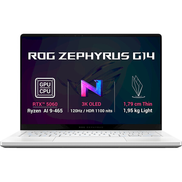 ASUS ROG Zephyrus G14 (GA403GM-SY101Z) RTX 5060 biely - Notebooky - Hlavný obrázok
