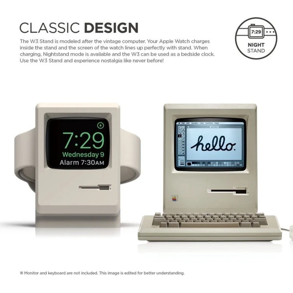 ELAGO W3 Macintosh Night Stand stojan pre Apple Watch čierny - Stojany - Obrázok d_f0ee159e668940ed96b2b88fa5777414