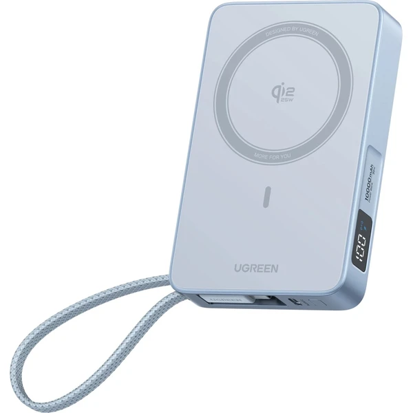 UGREEN Magflow MagSafe/Qi2 powerbanka s USB-C, 10000mAh, svetlo modrá - Powerbanky - Obrázok d_f1093f8588454fcc9bb7b8e40caaa2eb