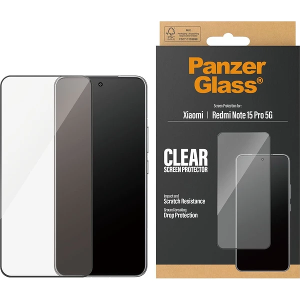 PanzerGlass® Ultra-Wide Fit sklo Xiaomi Redmi Note 15 Pro 5G - Ochranné fólie a sklo - Hlavný obrázok