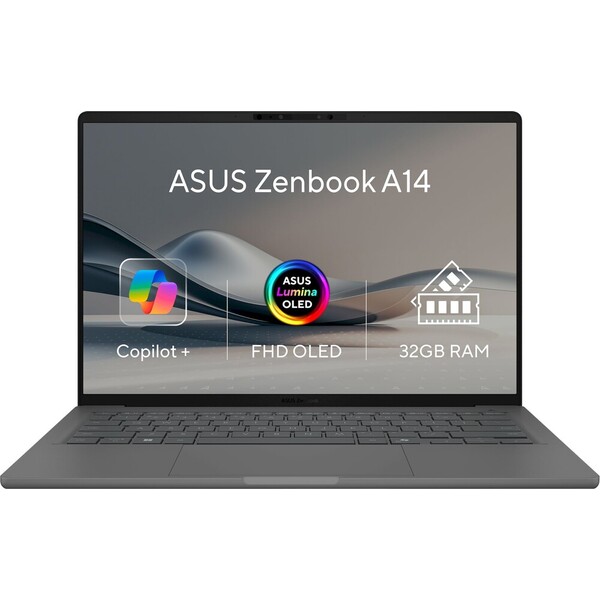 ASUS Zenbook A14 (UX3407QA-OLED306W) sivý - záruka na 3 roky po registrácii