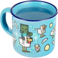 Keramický hrnček Paladone Minecraft - Chicken Jockey 350 ml (meniací sa motív) - Hrnčeky