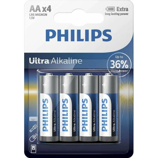Philips LR6E4B/10 Ultra Alkaline 4x AA batérie - Batérie - Hlavný obrázok