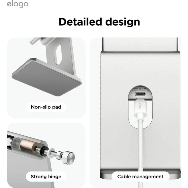 ELAGO Wireless Charging Aluminium Stand Qi2/MagSafe nabíjací stojan 15W čierny - Nabíjačky - Obrázok d_f2475cfecb7c427f80736475b08e8d75