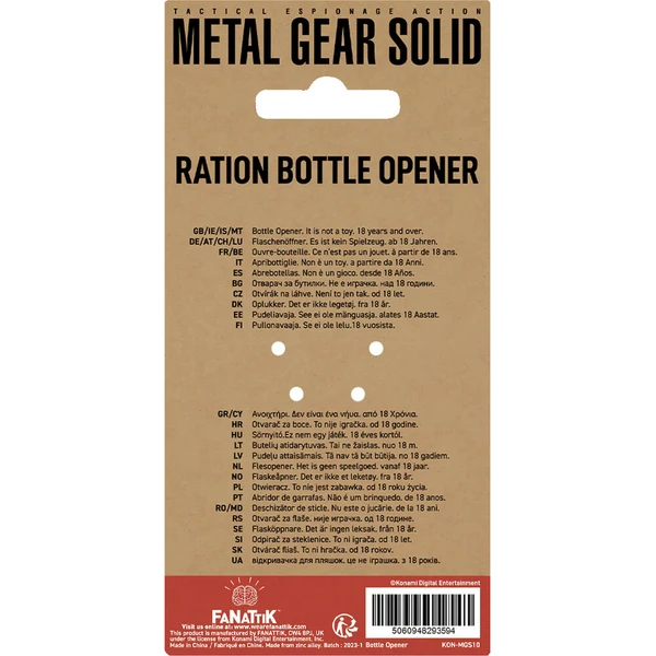 Otvíkač Fanattik Metal Gear Solid - Ration - Dekorácie - Obrázok d_f489d4c0553c42f6ab17ffe150b3d3f7