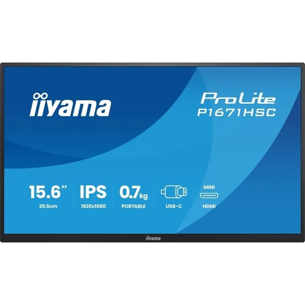 E-shop iiyama ProLite P1671HSC-B1 prenosný monitor 16"