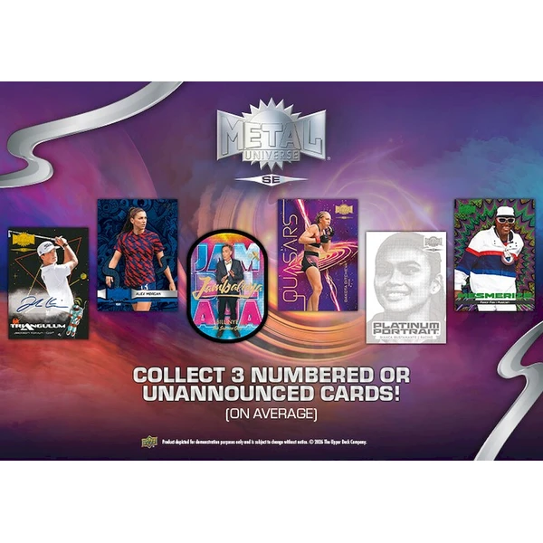 Sběratelské karty 2026 Upper Deck Metal Universe SE (Multi-Sport) Hobby Box - Zberateľské karty a nálepky - Obrázok d_f6c14978aff3473186fd734b4a25aa30