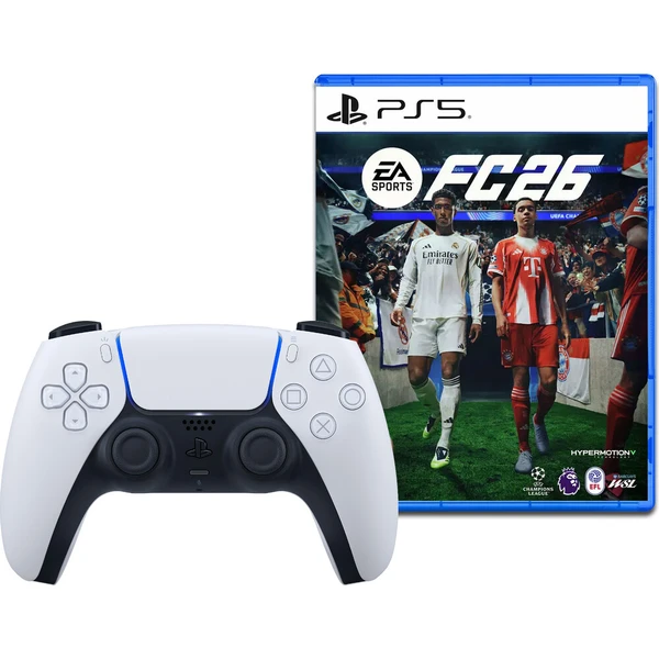 Bezdrôtový ovládač DualSense biely + EA Sports FC 26 (PS5) - Herné ovládače - Hlavný obrázok