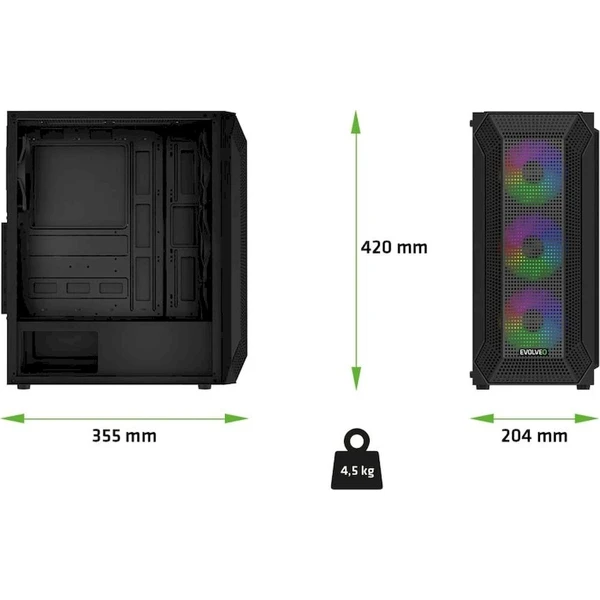 EVOLVEO Xenon 4x ARGB čierna - Počítačové skrine - Obrázok d_f859fd00a01142b7a9eb7485329f50cd