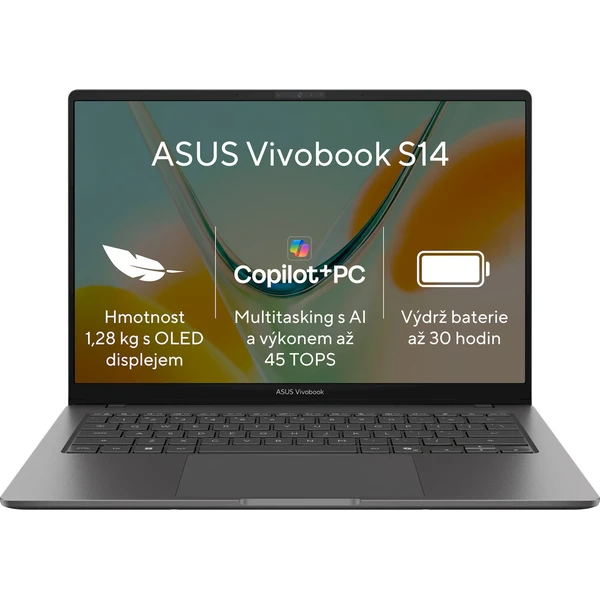 ASUS Vivobook S14 (S5408QA-TM198W) sivý - Notebooky - Hlavný obrázok