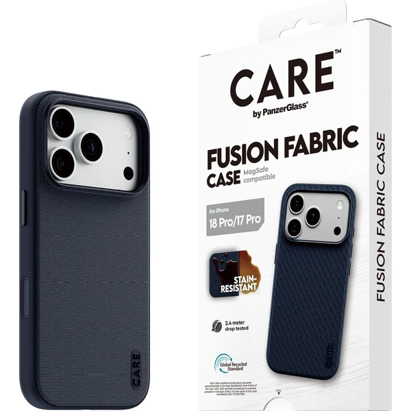 PanzerGlass CARE Fusion Fabric MagSafe kryt Apple iPhone 18 Pro/17 Pro modrý - Puzdra - Hlavný obrázok