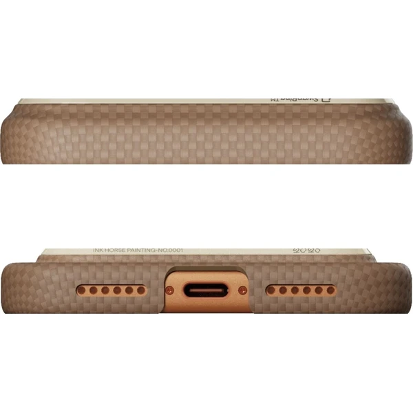 Pitaka Edge Case Ink Horse MagSafe kryt iPhone 17 Pro Gold & Jade - Puzdra - Obrázok d_fa5e176aba4243c3aca8f14b10795c85