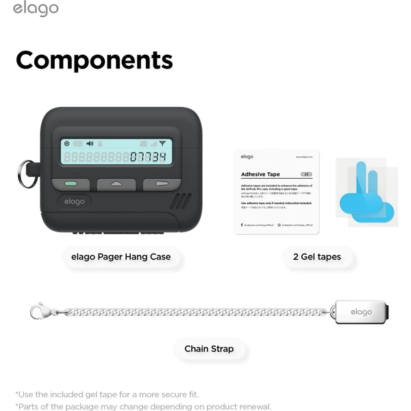 ELAGO pager puzdro AirPods Pro 3 čierne - Puzdra - Obrázok d_fb573931908d4403912b893dff605cd6