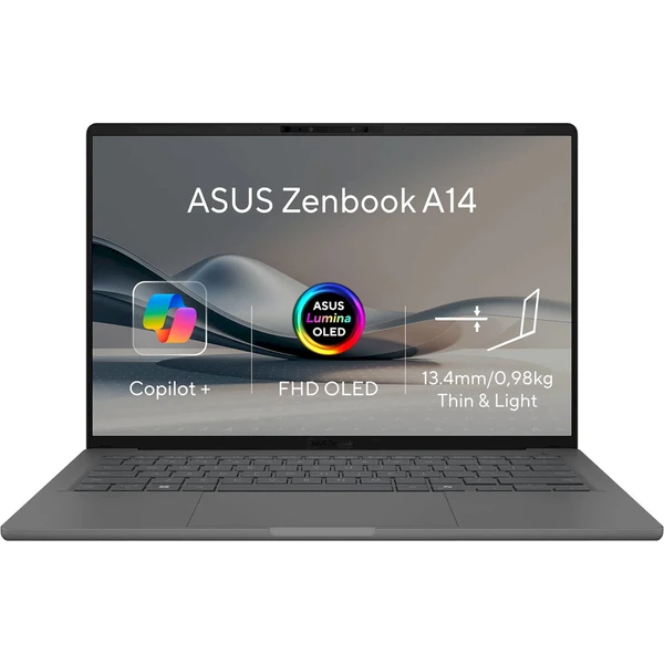 ASUS Zenbook A14 UX3407QA-OLED436W šedý - Notebooky - Hlavný obrázok