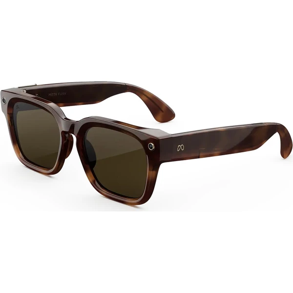 Meta Glasses Fury – Mahogany Frame, Green Lens, Standard & Adjustable Bridge - AR okuliare - Hlavný obrázok