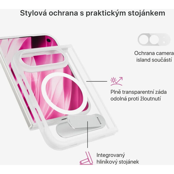 iWant HeroStand Mag+ MagSafe kryt se stojánekm iPhone Duo matně transparentní - Puzdra - Obrázok d_fce475ffa2d44387b6f0f70c1e06c0d1