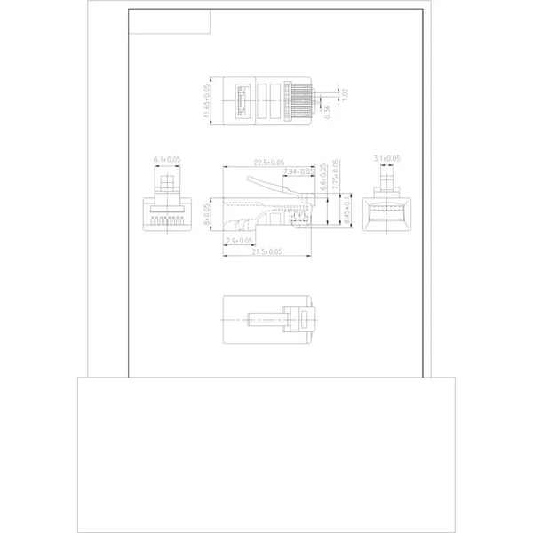 PremiumCord konektor RJ45 Cat5e patch 100ks - Konektory - Obrázok d_fd3ba11da7204affb58b0af94a3384d6