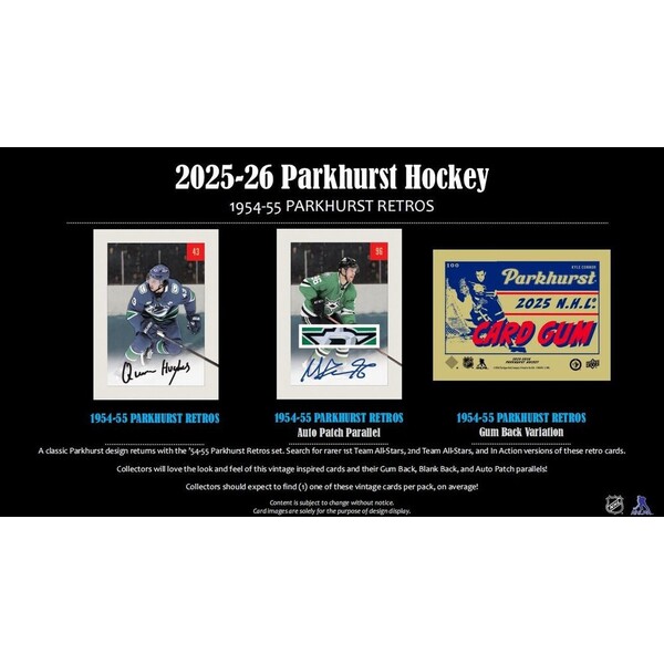 2025-26 Upper Deck Parkhurst Hockey Hobby Box - Hokejové karty - Obrázok d_fdb815d4725145c0bf7e199f1173796a