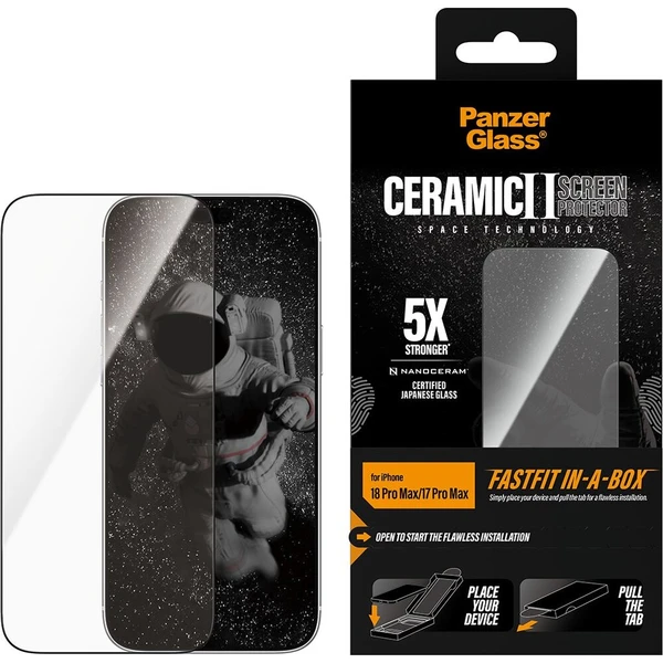 PanzerGlass Ceramic II sklo Apple iPhone 18 Pro Max/17 Pro Max s bezprašným instalačním boxem - Ochranné fólie a sklo - Obrázok d_fe97c93766d447839894160551e03320