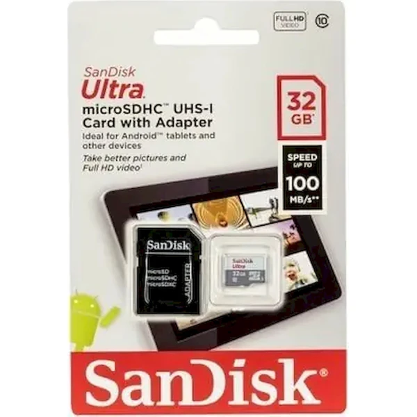 SanDisk Ultra microSDHC 32GB + SD adaptér - Pamäťové karty - Obrázok d_fe996d725737430f944b191783c6a058